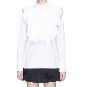 VALENTINO  ruffle bib smock dress  long sleeve